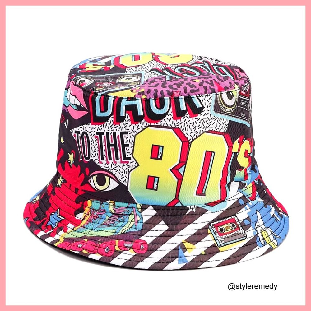 Reversible Bucket Hat, Polyester/Cotton, Packable… - image 1